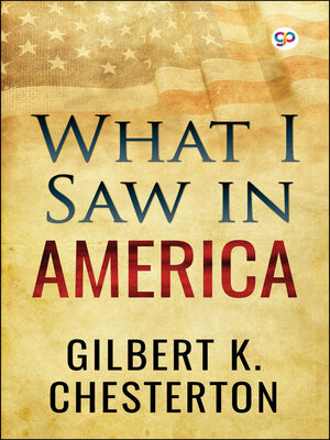cover image of What I Saw In America